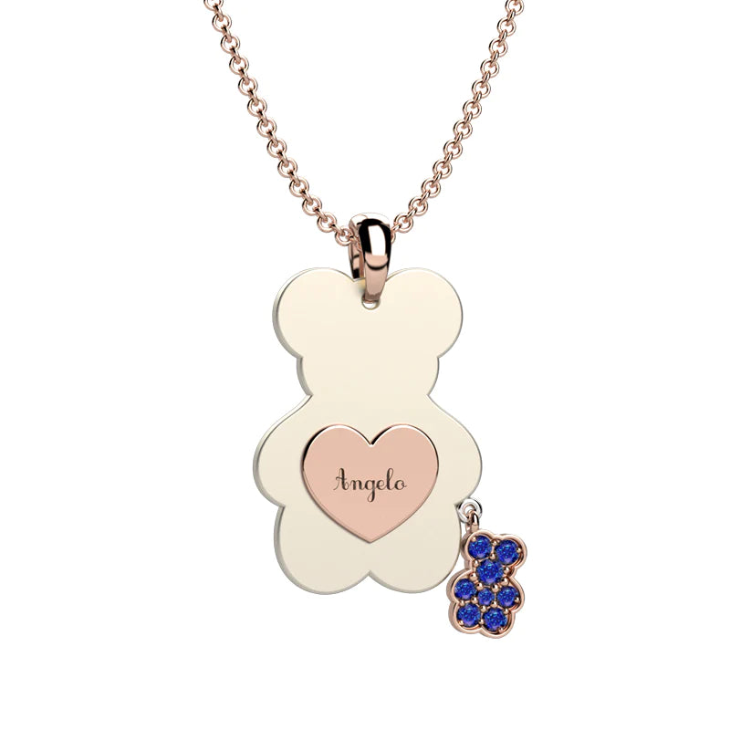 Collana Bambino Donna Nanan Ceramica Oro 9 KT Zirconi Blu NGIO0015