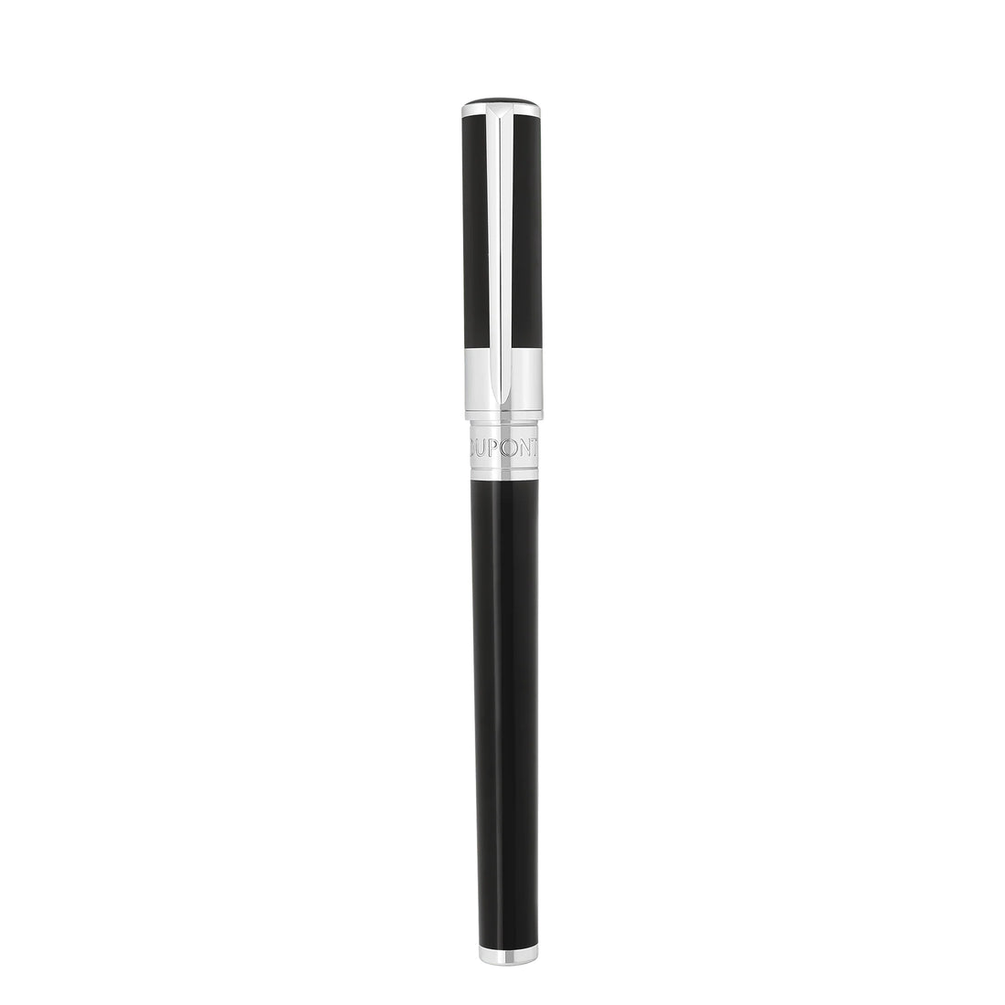 Penna Uomo Dupont Roller Biro Lucido Acciaio Lacca Nera 272200