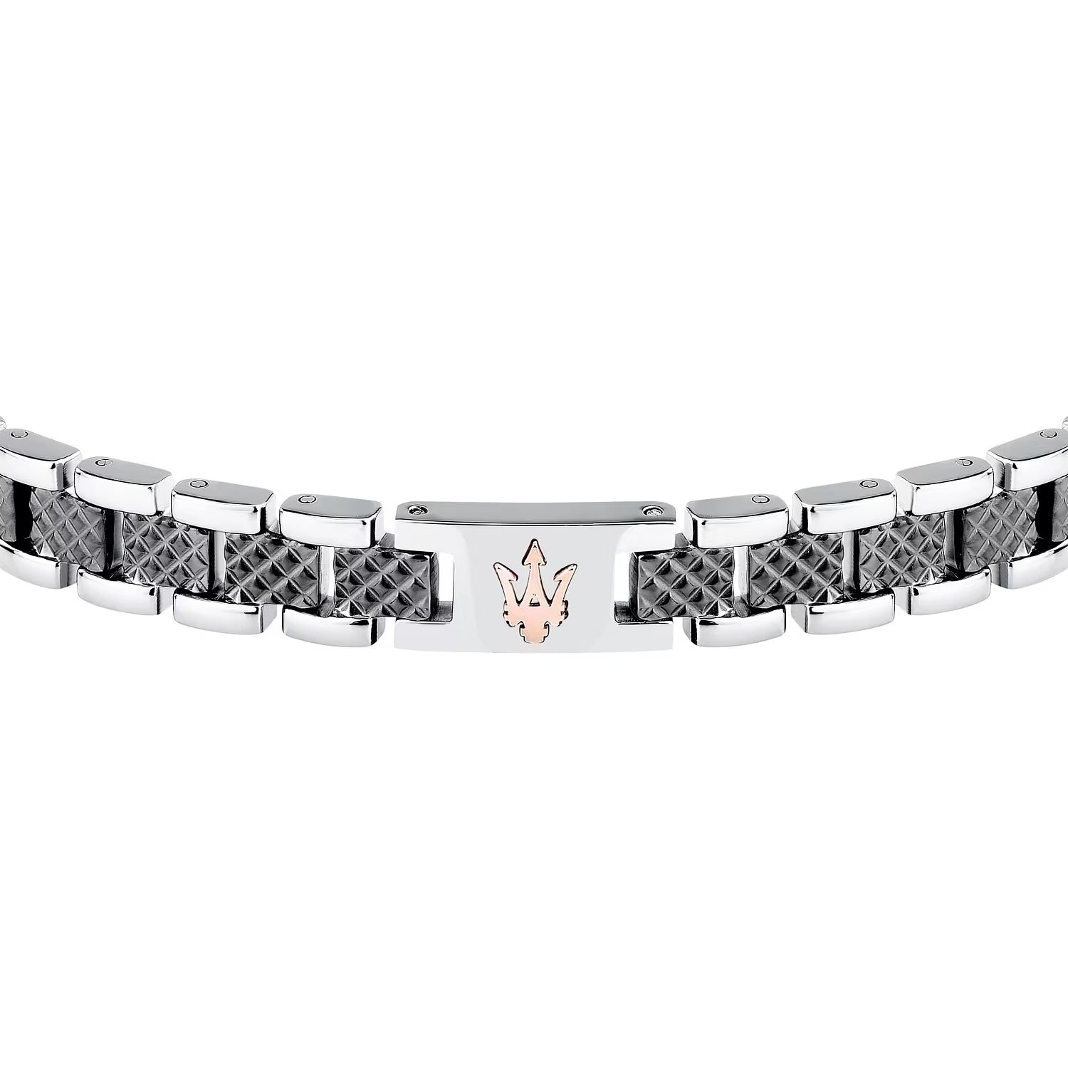 Bracciale Uomo Maserati  Acciaio Semirigido Logo Centrale Rosé  JM225AVD86