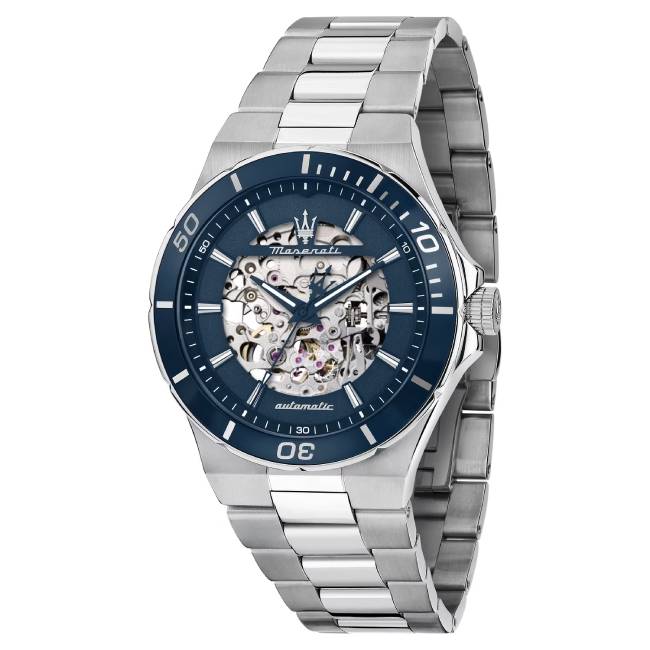 Orologio Uomo Maserati Sfida Acciaio Blu Automatico R8823140019