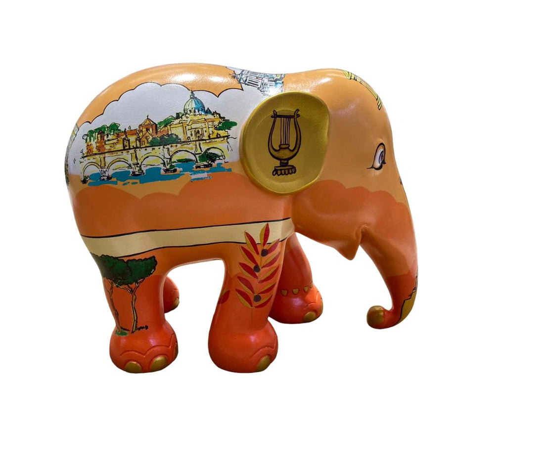 Scultura Elefante Onlylux ROME 10cm Resina Dipinto A Mano 8858831271357