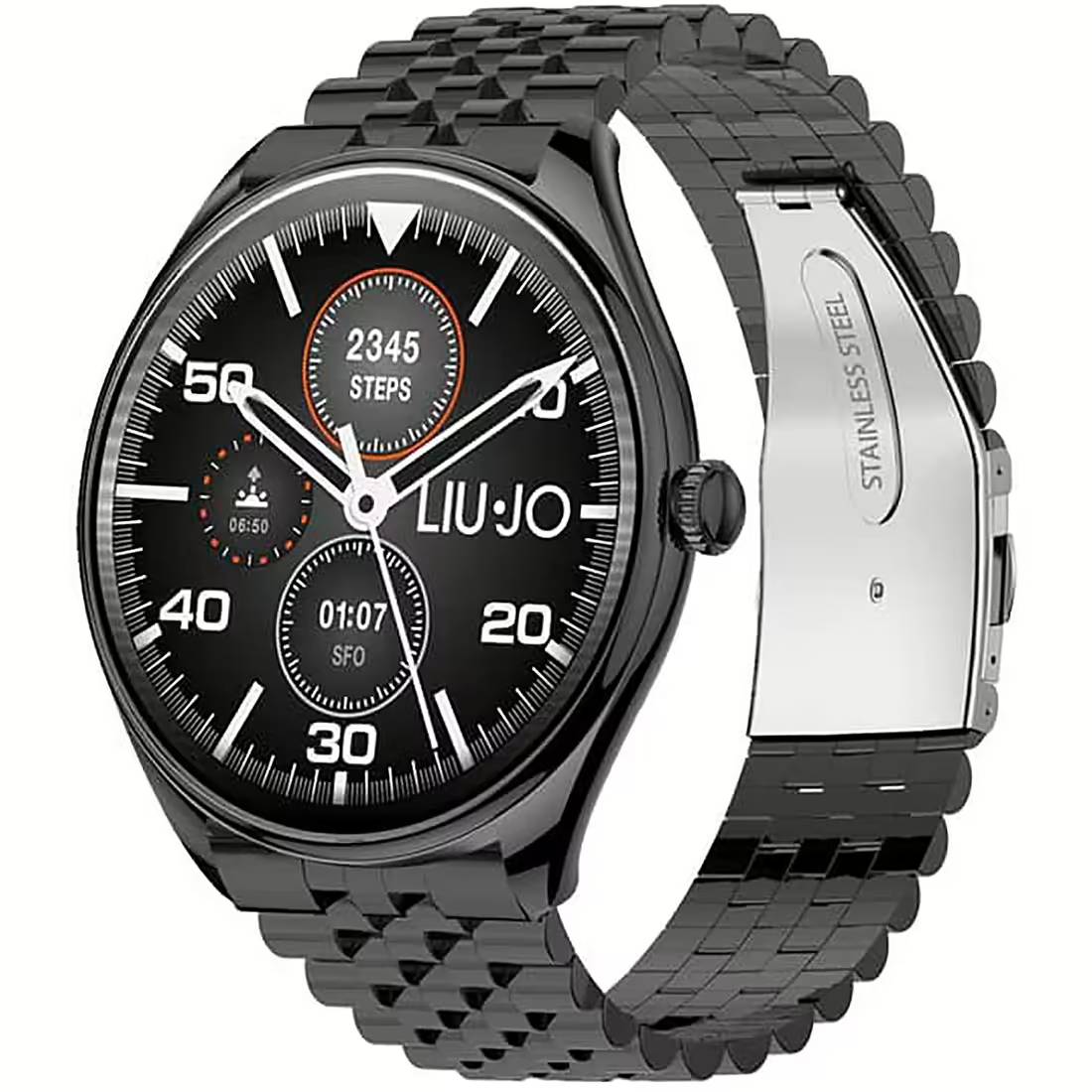 Orologio Uomo Liu Jo Smartwatch Voice Thin Nero Acciaio SWLJ160