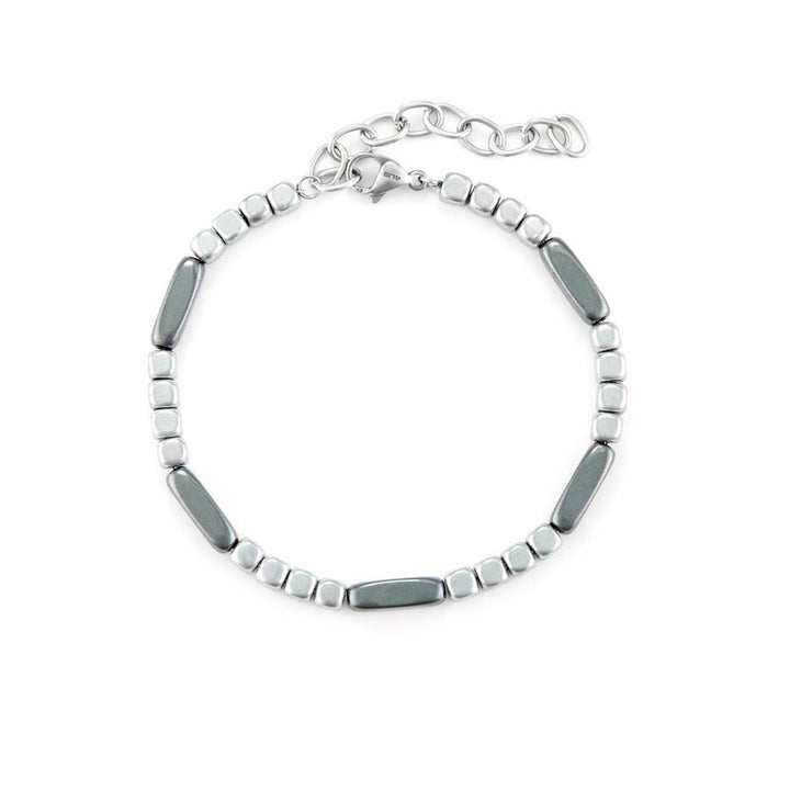 Bracciale Uomo 4US Cesare Paciotti Acciaio Cubi Ematite Lucida 4UBR6725