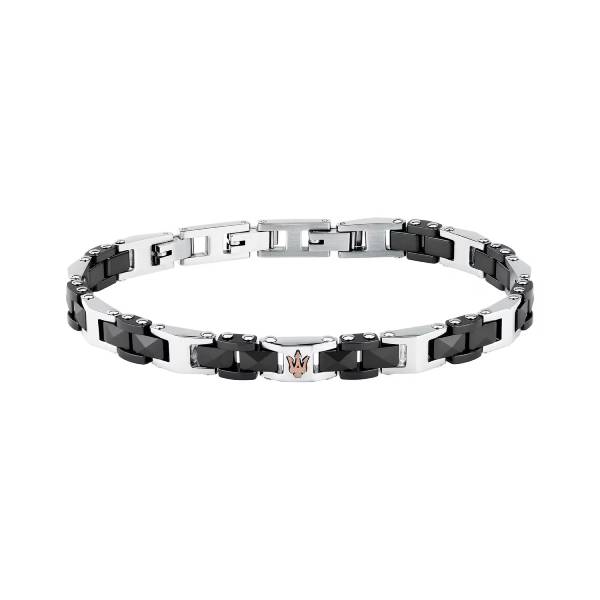 Bracciale Uomo Maserati Acciaio Ceramica Nera JM426ATZ98