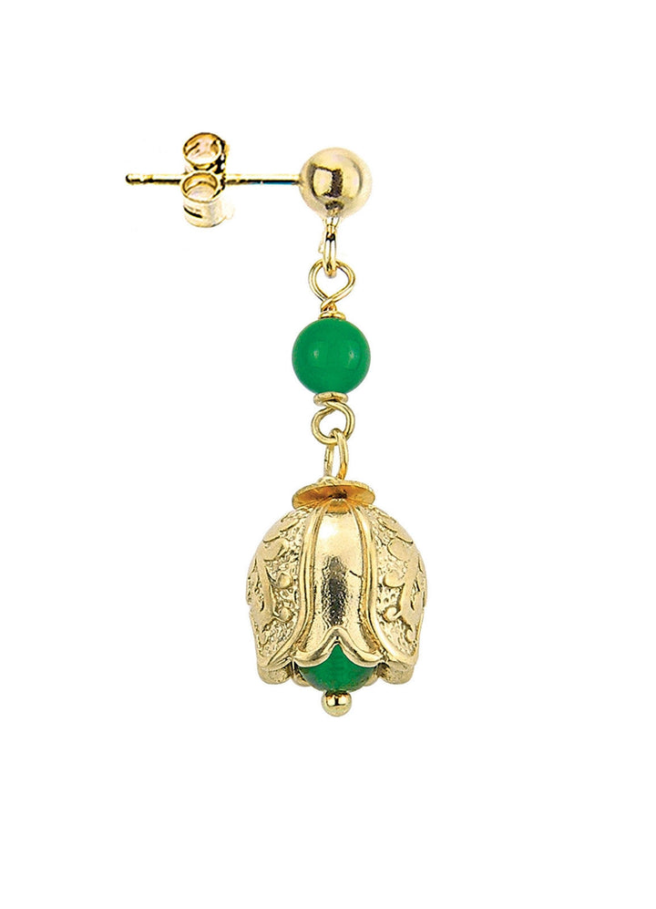Orecchino Donna Lebole Singolo Campana Piccola Verde