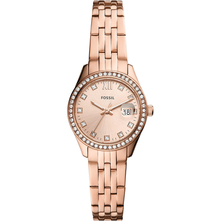 Orologio Donna Fossil acciaio Rosa con ghiera zirconata ES5038