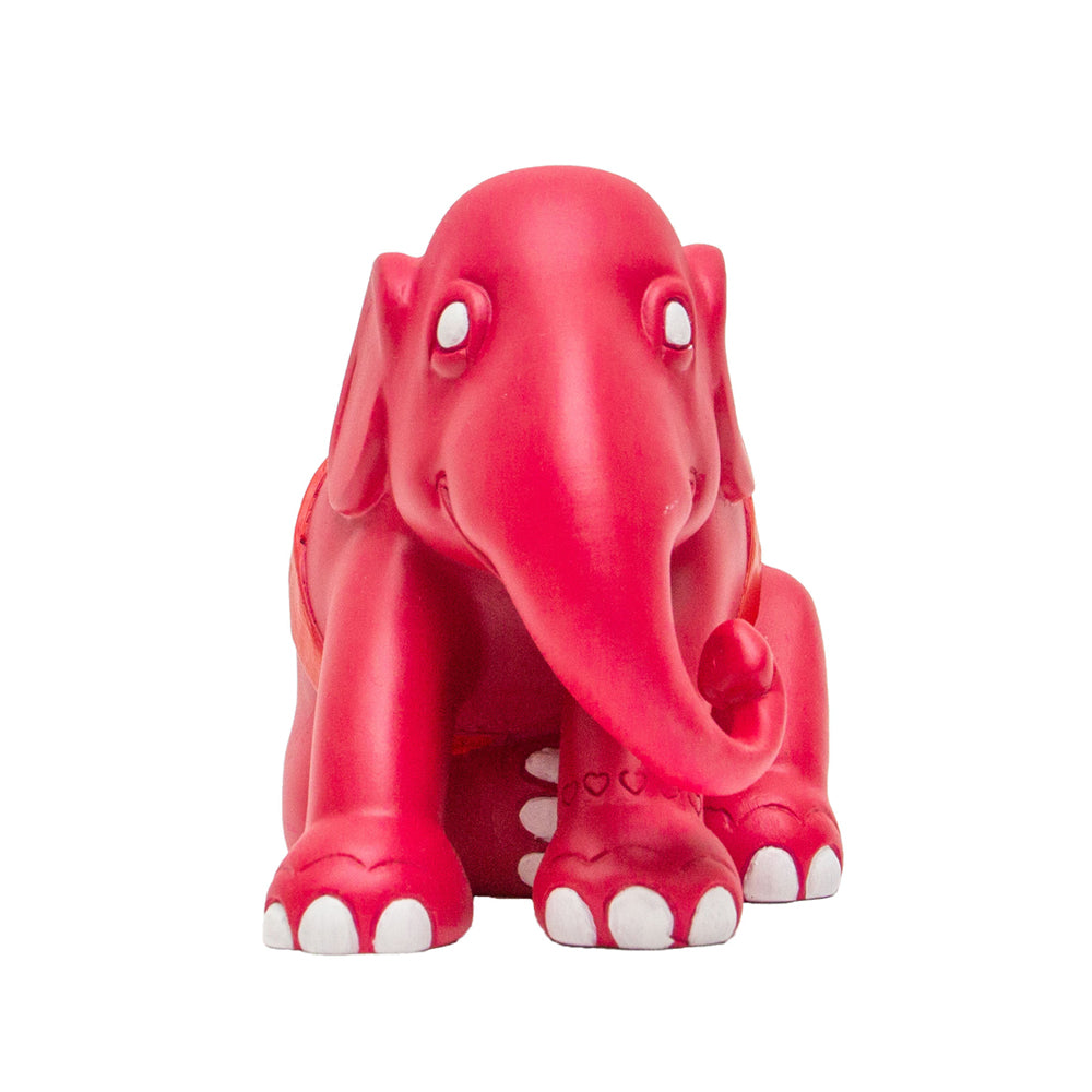 Scultura Elefante Onlylux Barbie 20 cm Resina Dipinto A Mano 8858831260467