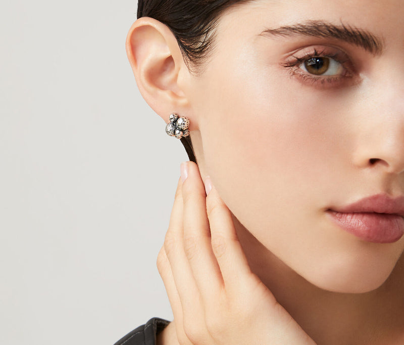 Orecchini Donna Giovanni Raspini Argento 925 Ciondolo Bottone Bubbles 11578