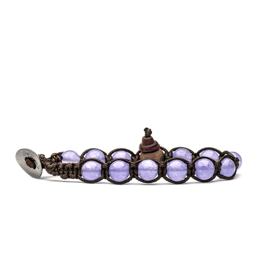Bracciale Unisex Tamashii Biglie Giada Lavanda Porta Fortuna BHS900-201