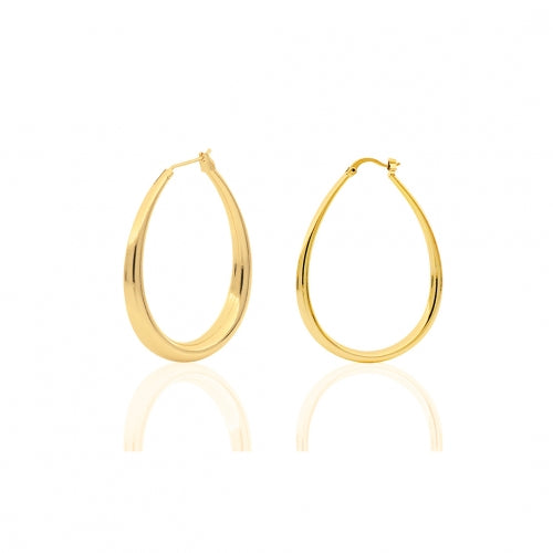 Orecchini Donna Unoaerre Bronzo Dorato Cerchio Ovale Goccia Liscio A Lobo 499235