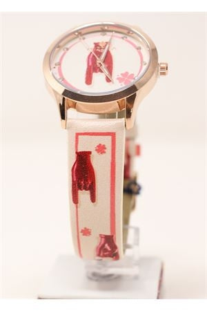 Orologio Donna Mizzica Le Corna Quarzo Solo Tempo Cinturino Pelle Multicolore