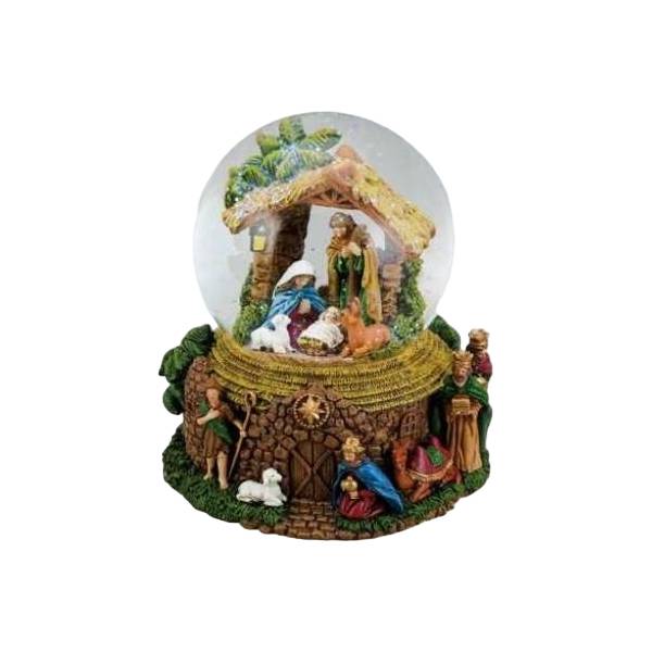 Scultura Il Mondo Dei Carillion Palla Di Neve Famiglia Natività 63032