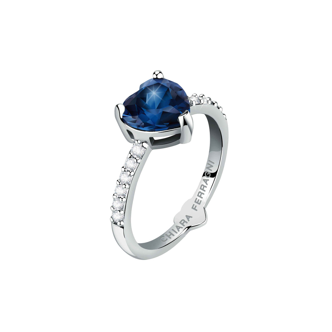 Anello Donna Chiara Ferragni con Zircone Blu a forma di cuore