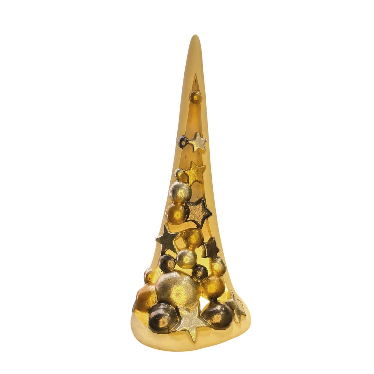 Albero Di Natale Con Sfere Ceramex 33 cm Ecrù 4730.3