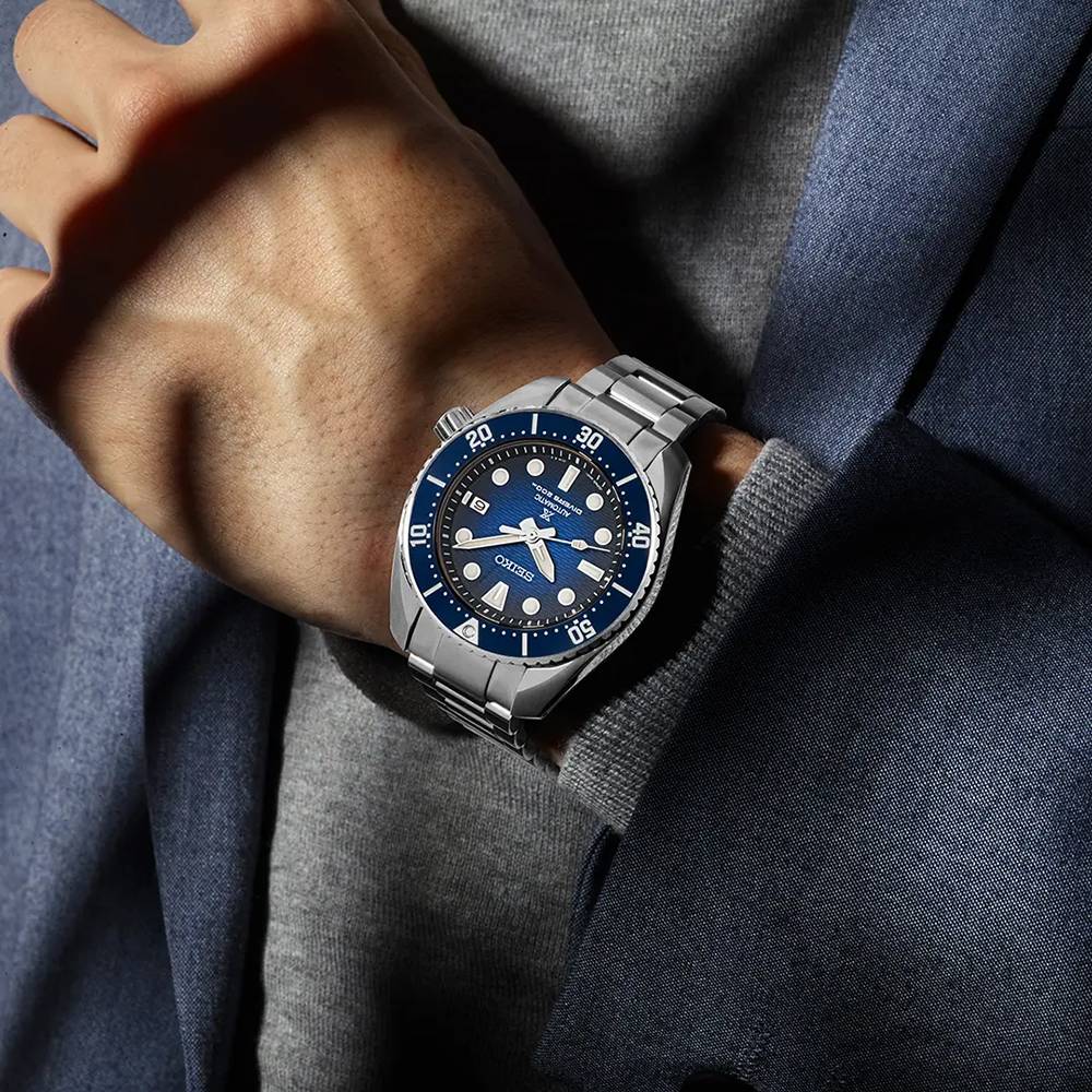 Orologio Uomo Seiko Prospex Automatico Premium Acciaio Data Nero SPB321J1