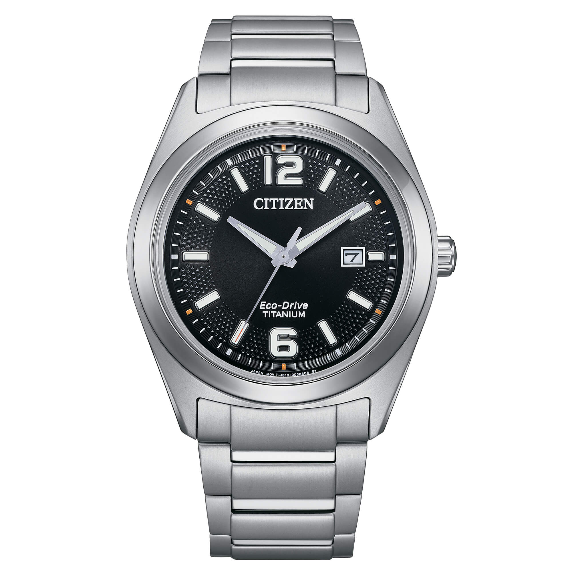 Orologio Uomo Citizen Eco Drive Super Titanio Solo Tempo Data Nero AW1641-81E