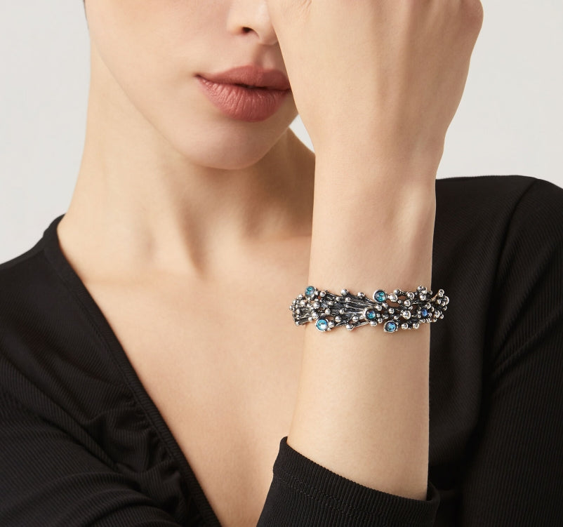Bracciale Donna Giovanni Raspini Argento 925 Semirigido Fireworks Quarzi Mystic 11667