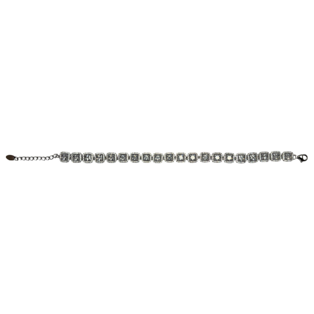 Bracciale Unisex Re Mida Tennis Princess Argento Zirconi Bianchi Tennis-23