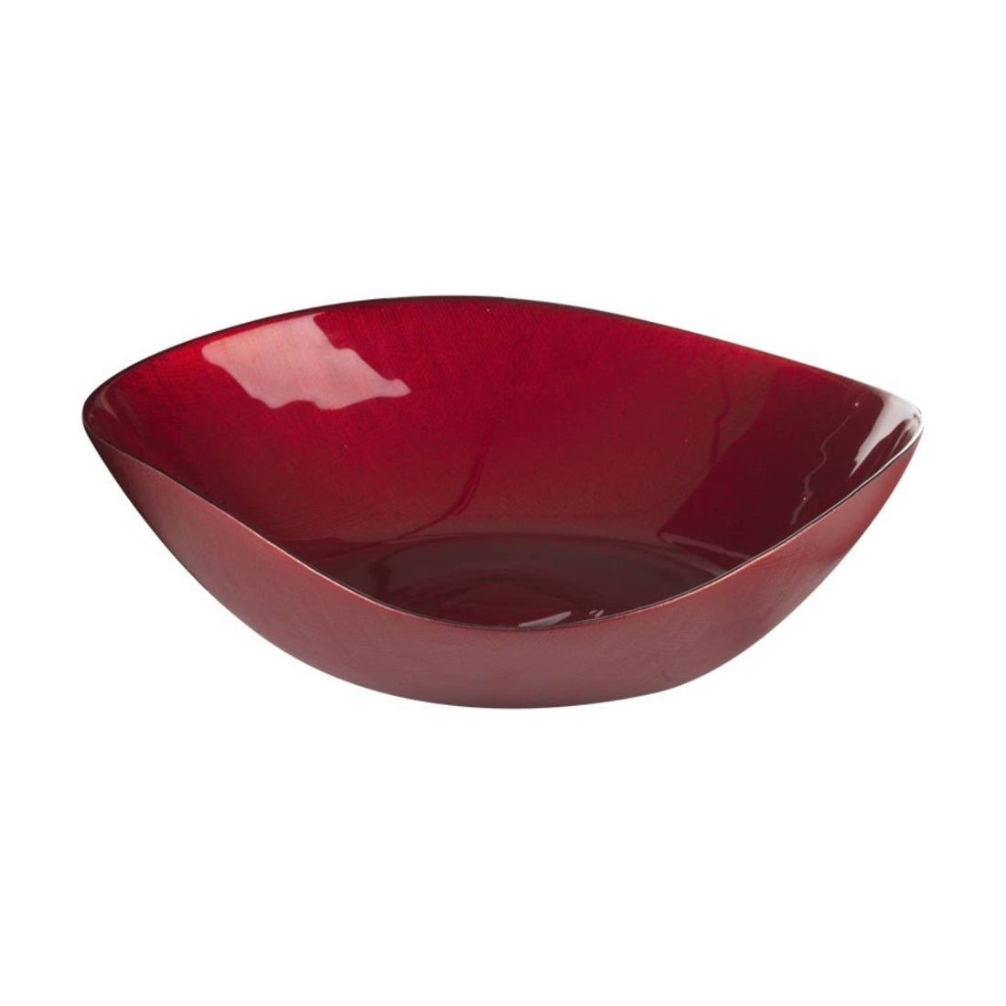 Centrotavola Cristallo Smalto Onlylux Nicchio Rosso 33 cm Lucido OL02309