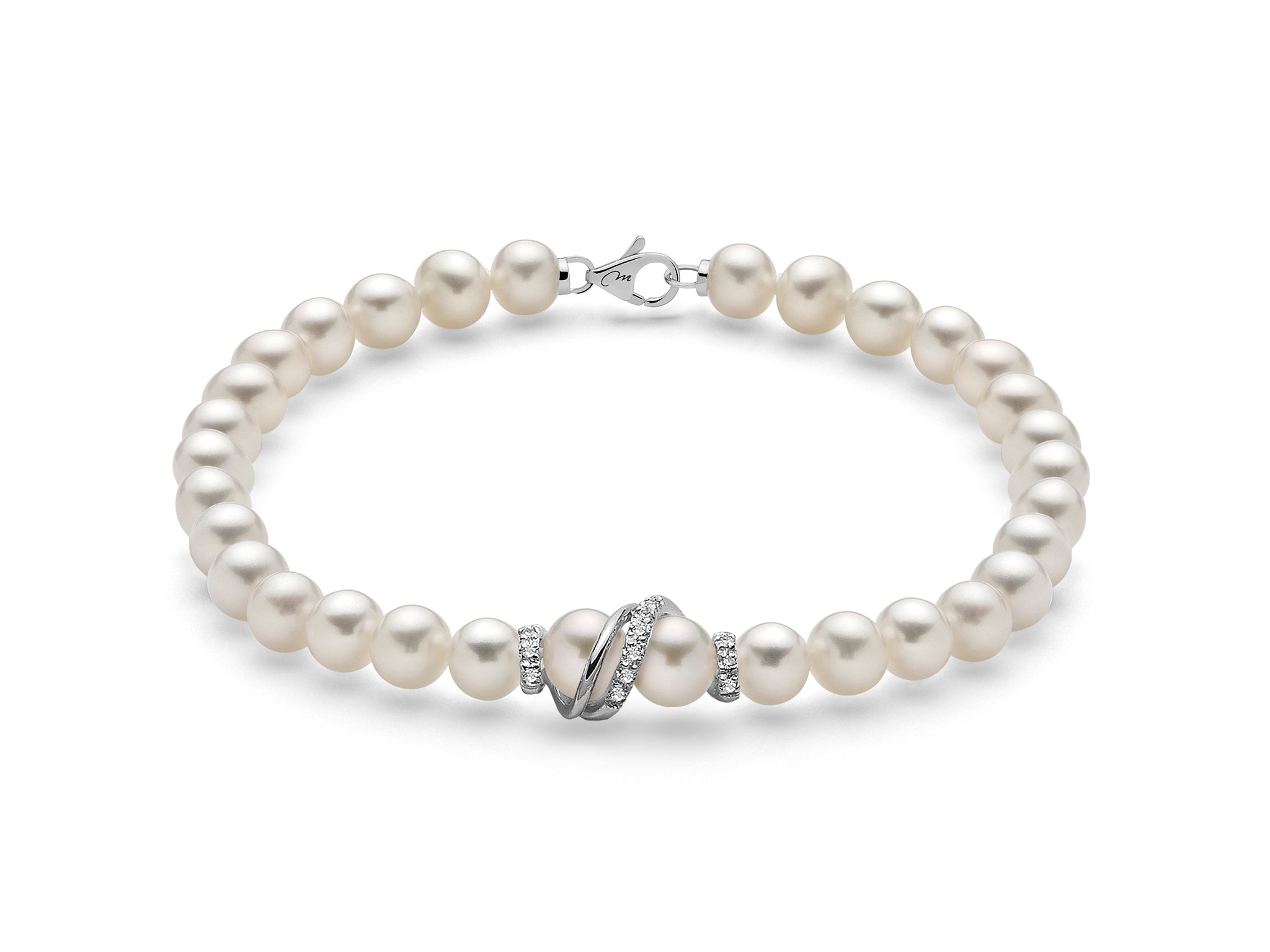 Bracciale Donna Miluna  Di perle  Con  diamanti PBR1527V