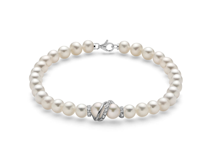 Bracciale Donna Miluna  Di perle  Con  diamanti PBR1527V