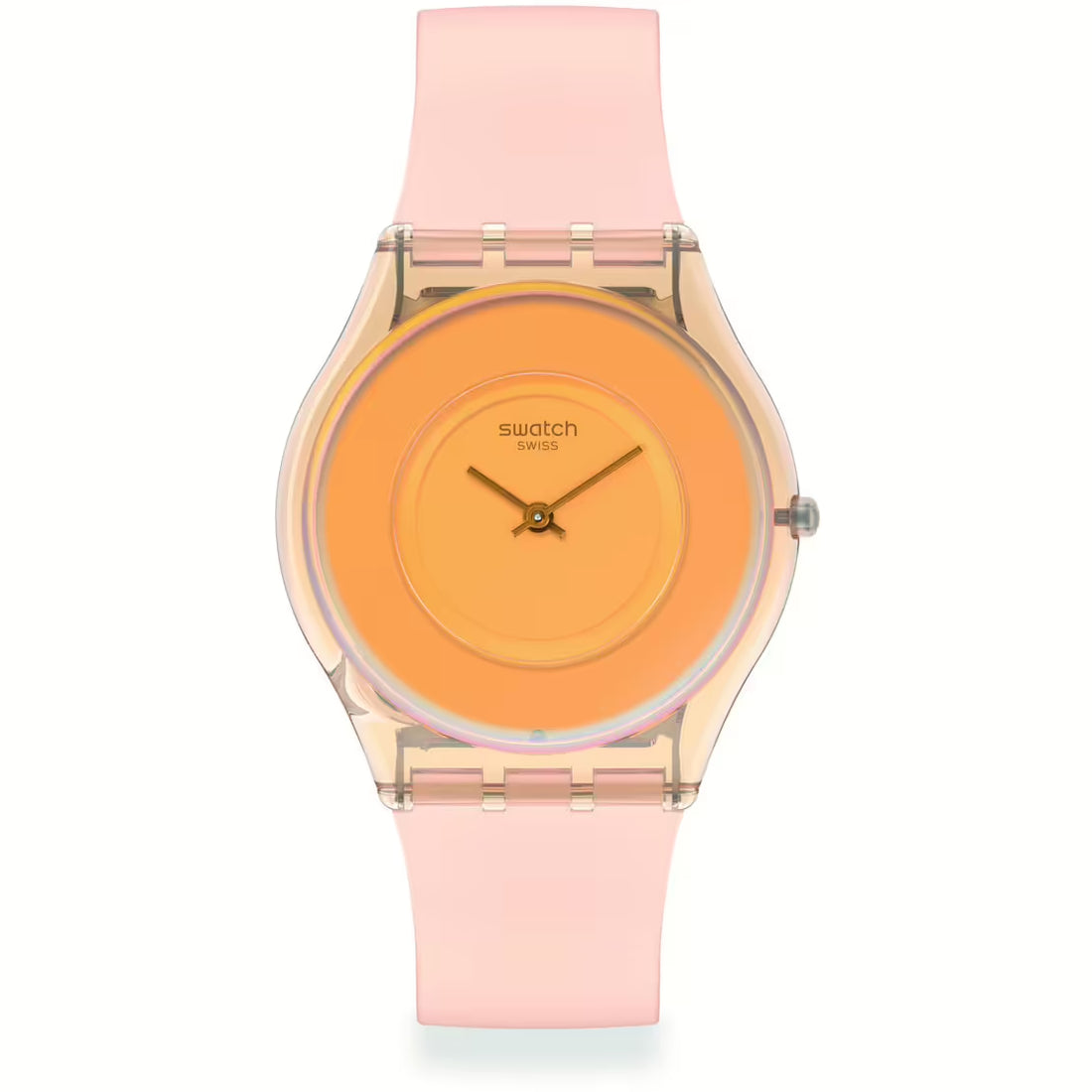 Orologio Donna Swatch Quarzo Solo Tempo Rosa Pesca Skin Sottile SS08P102