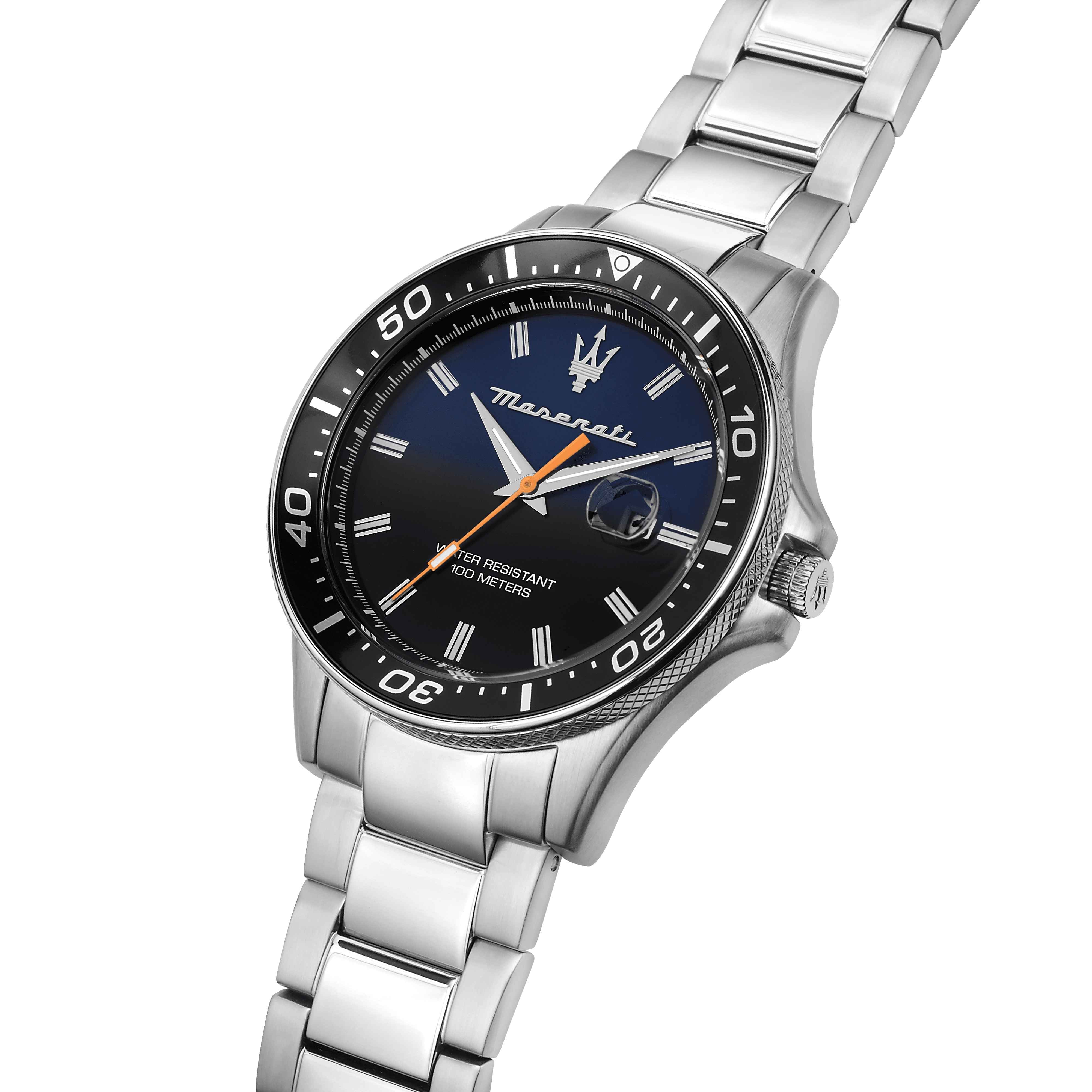 Orologio Uomo Maserati Acciaio Sfida Quarzo Solo Tempo Blu Data R8853140001