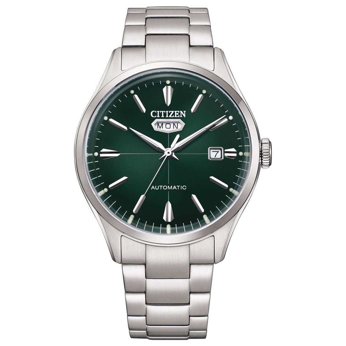 Orologio Uomo Citizen Automatico Acciaio Verde Doppia Data NH8391-51X
