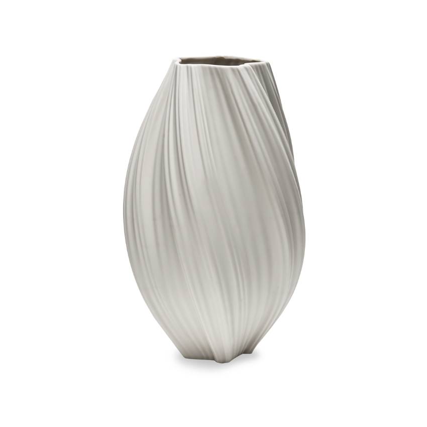 Vaso Henriette Flussi Tourbillon Bianco Porcellana 33 cm D18767