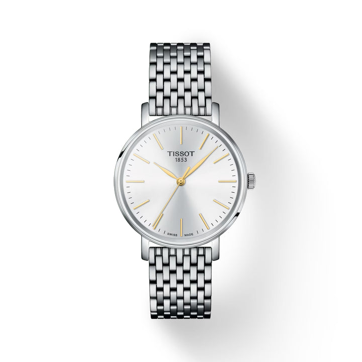 Orologio Donna Tissot Everytime Gent Acciaio Quarzo Solo Tempo Bianco T1432101101101