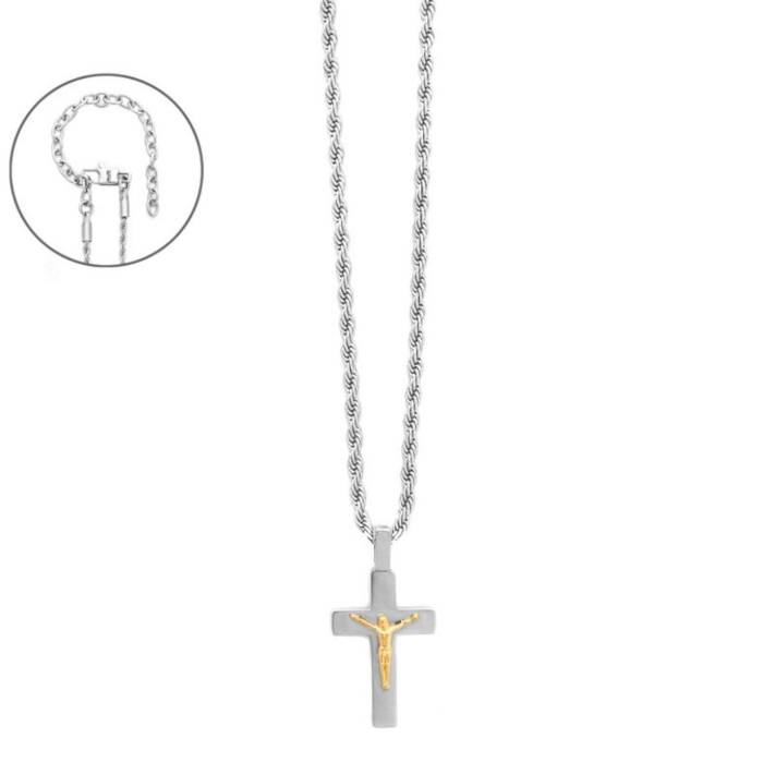 Collana Uomo 4US Cesare Paciotti Acciaio Croce 4UCL8511