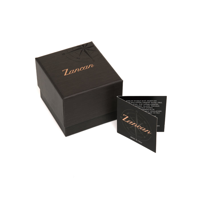 Bracciale Uomo Zancan Tennis Argento 925 Zirconi Neri  Elastico ESB330-205