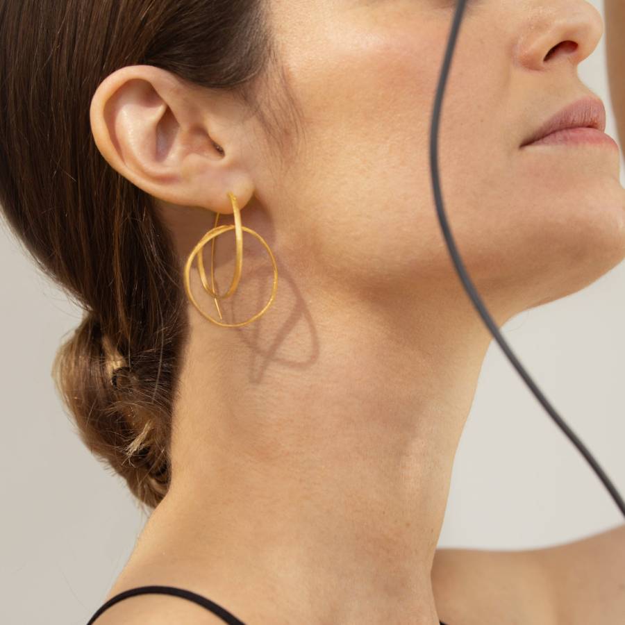 Orecchini Donna Joidart Embolic Ottone Oro JD-EMB-E04-BR