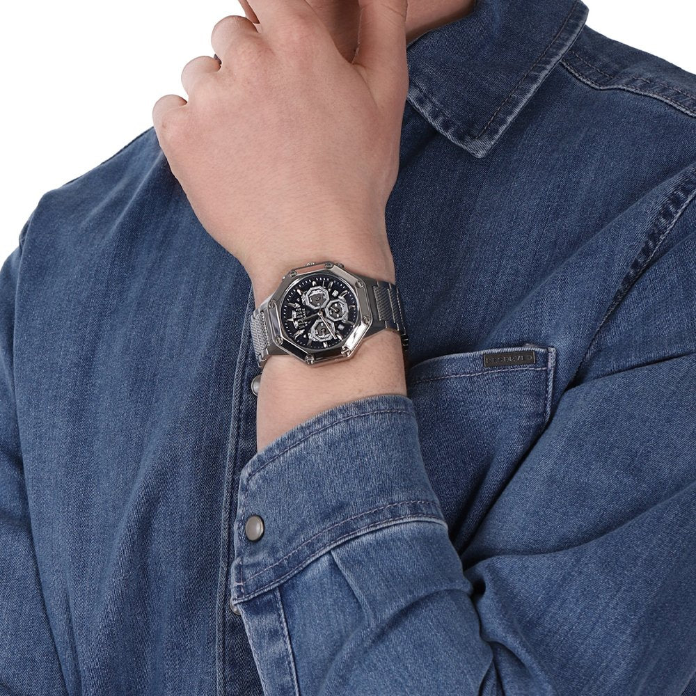 Orologio Uomo Versus By Versace Blu Quarzo Cronografo Data Acciaio VSP391420