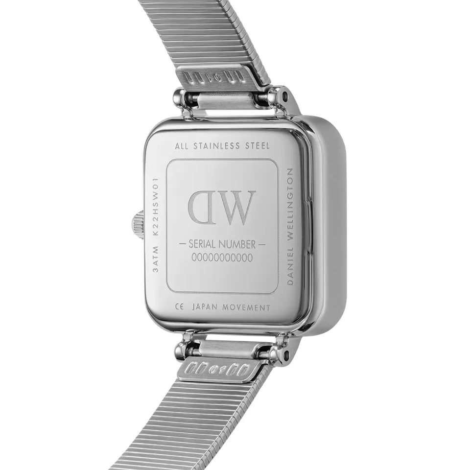 Orologio Donna Daniel Wellington Quadro Acciaio Bianco 22 x 22 mm DW00100521