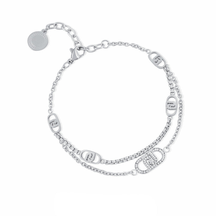 Bracciale Donna Liu Jo Acciaio Logo Catena Zirconi LJ2903