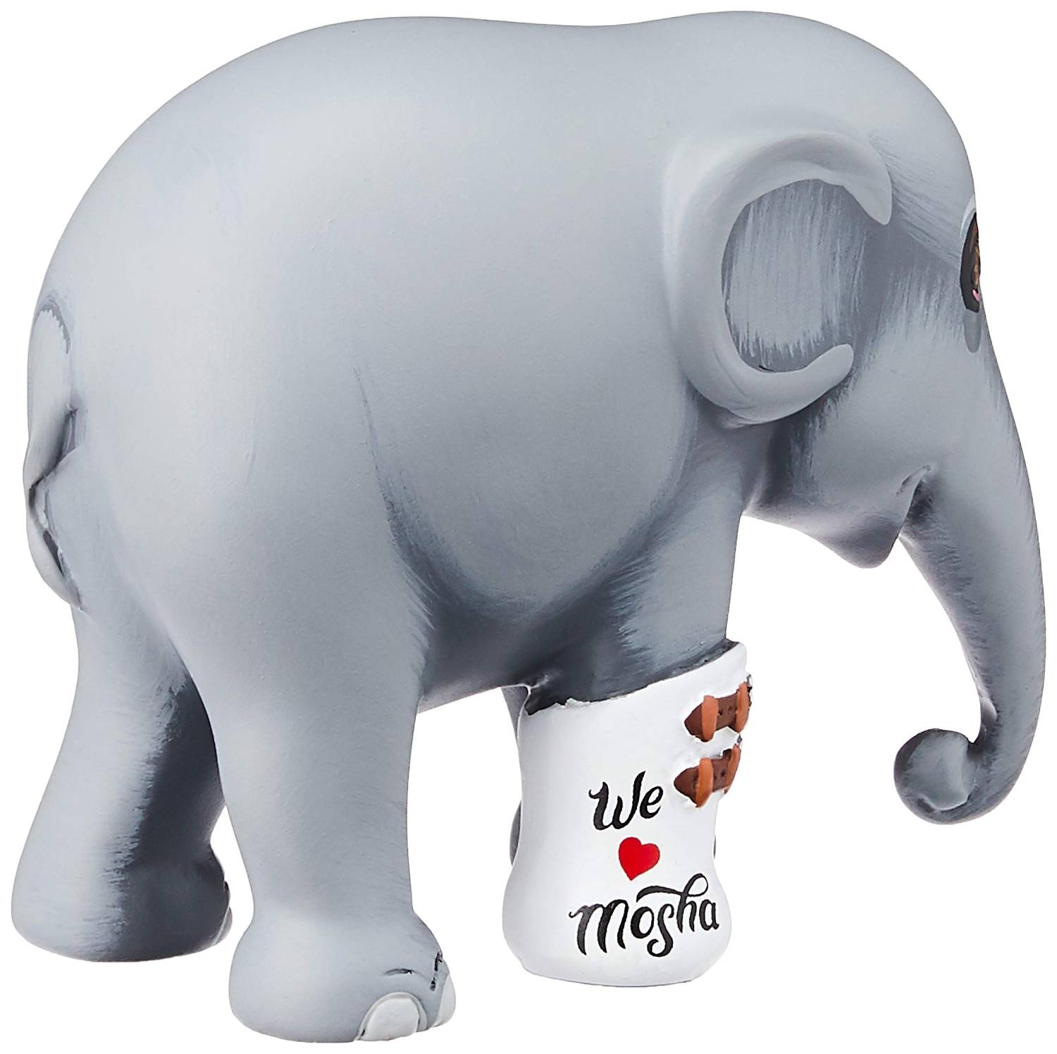 Scultura Elefante Onlylux We Love Mosha 10 cm Resina Dipinto A Mano 8858831237032