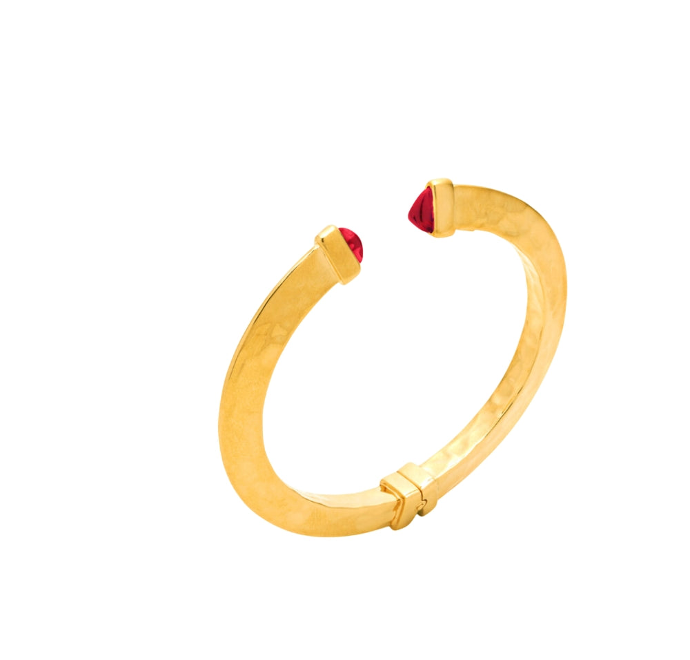 Bracciale Donna Giovanni Raspini Argento Dorato 925 Semirigido Martellato 12297