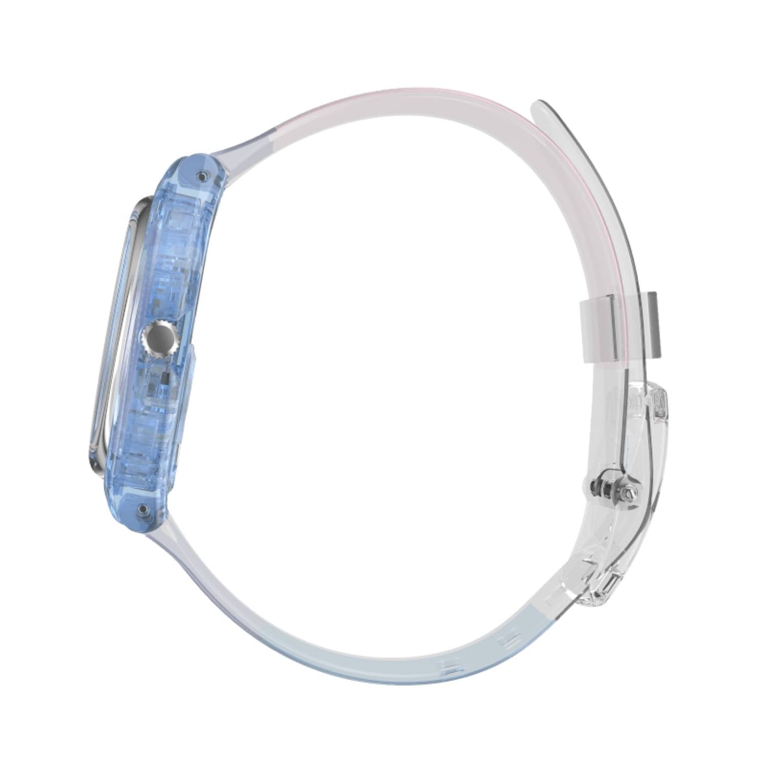 Orologio Swatch Donna Quarzo Solo Tempo Scheletrato Rosa Azzurro Bianco GL126