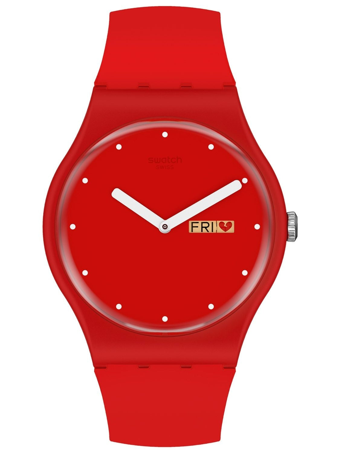 Orologio Unisex Swatch San Valentino Cerotto Cuore Rosso SUOZ718