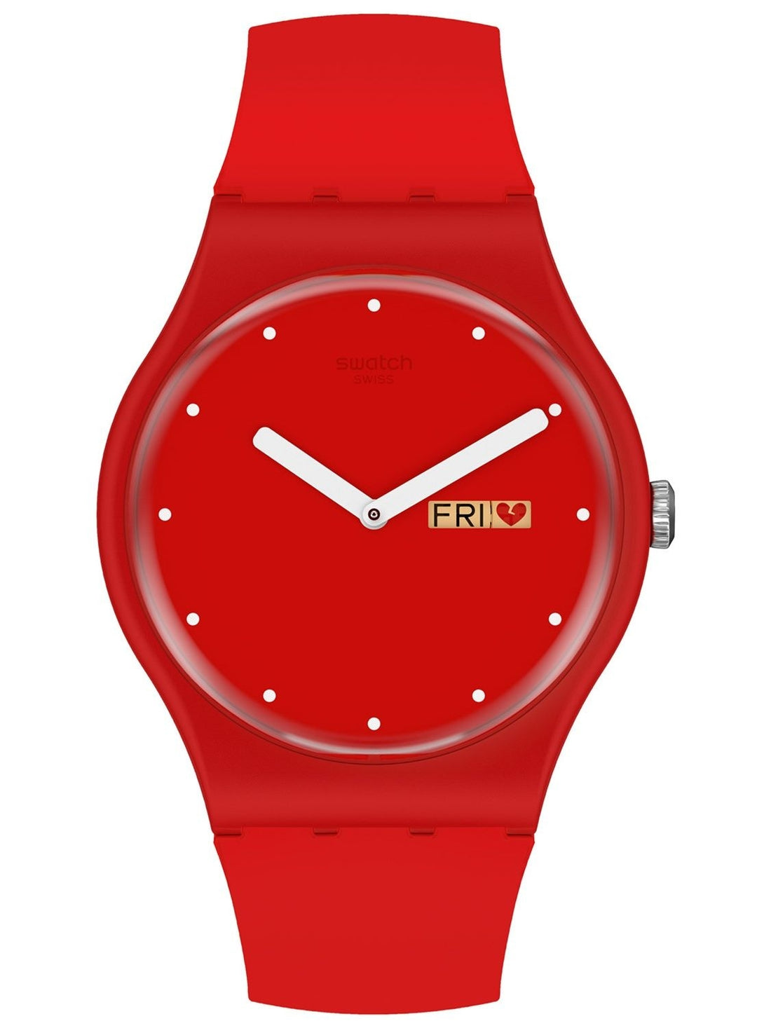 Orologio Unisex Swatch San Valentino Cerotto Cuore Rosso SUOZ718