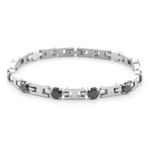 Bracciale Uomo 4US Cesare Paciotti Acciaio Zirconi 4UBR6737