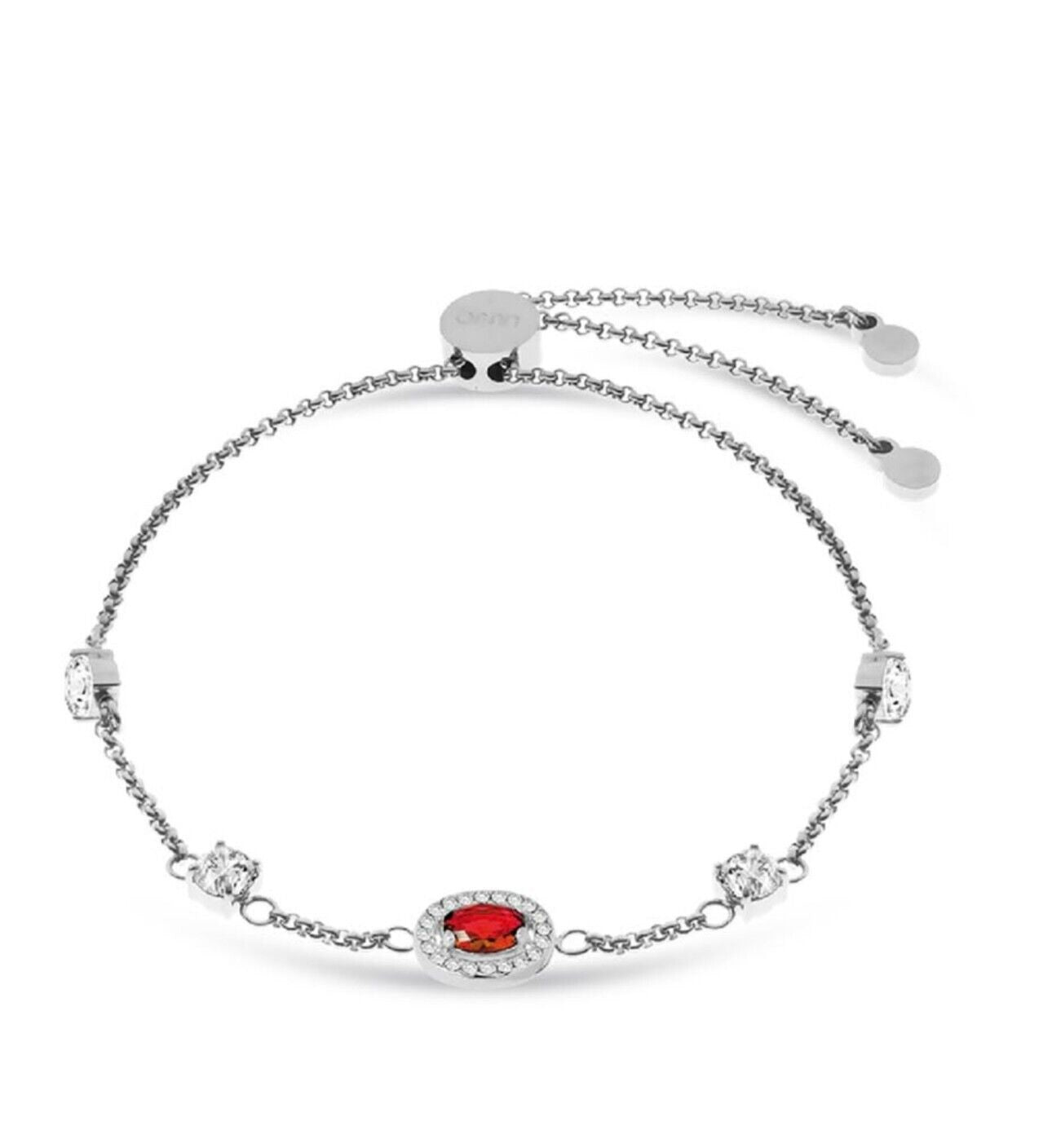Bracciale Donna Liu Jo Acciaio Cristalli Bianchi e rossi LJ2293