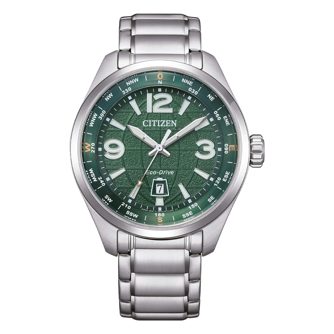 Orologio Uomo Citizen Eco-Drive Acciaio Verde Grenè Atlante AW1830-88X