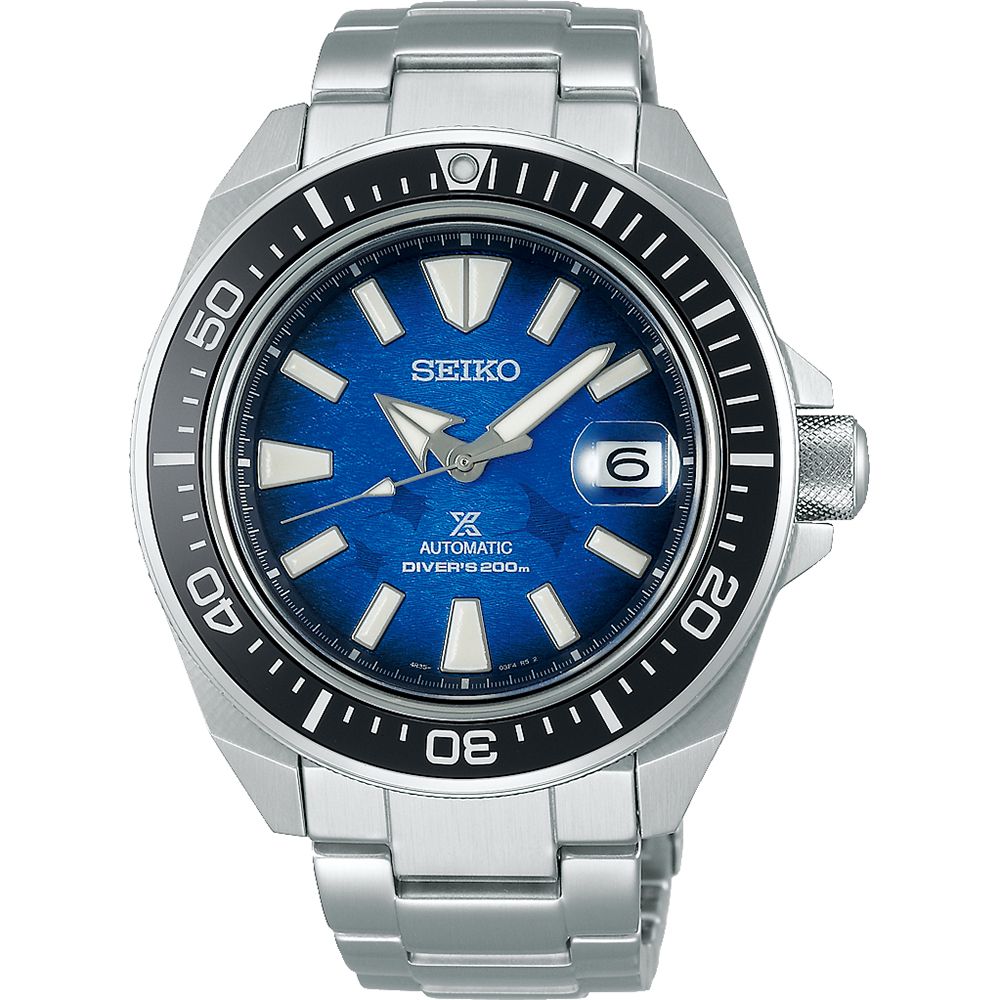 Orologio Uomo Seiko Automatico Save The Ocean 200 m Blu Nero SRPE33K1