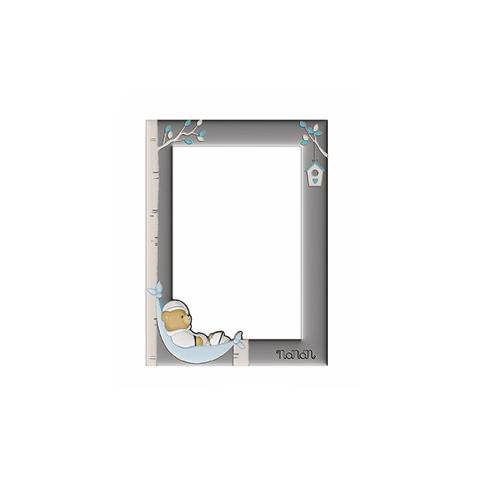 Cornice Argento Bambino Nanan Celeste cm 10X15 NCO0041