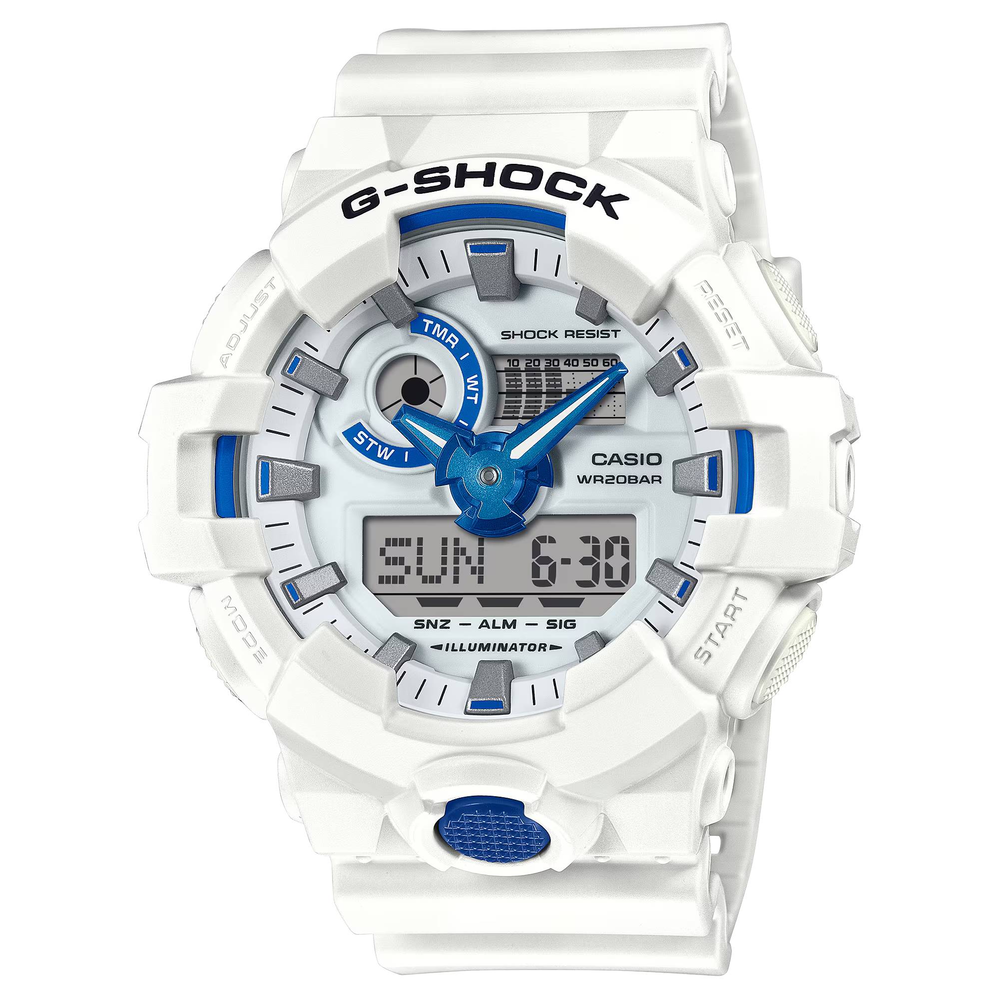 Orologio Uomo Casio G-SHOCK Bianco Luminescente GA-700HDS-7AER