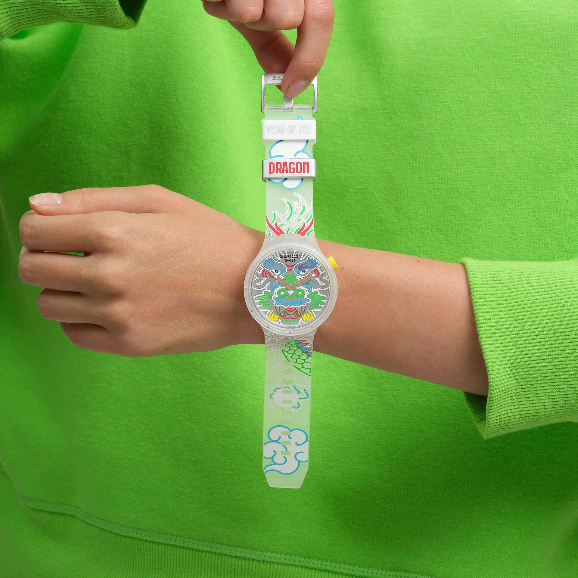 Orologio Unisex Swatch Dragon In Cloud Big Bold Capodanno Cinese SB05Z102