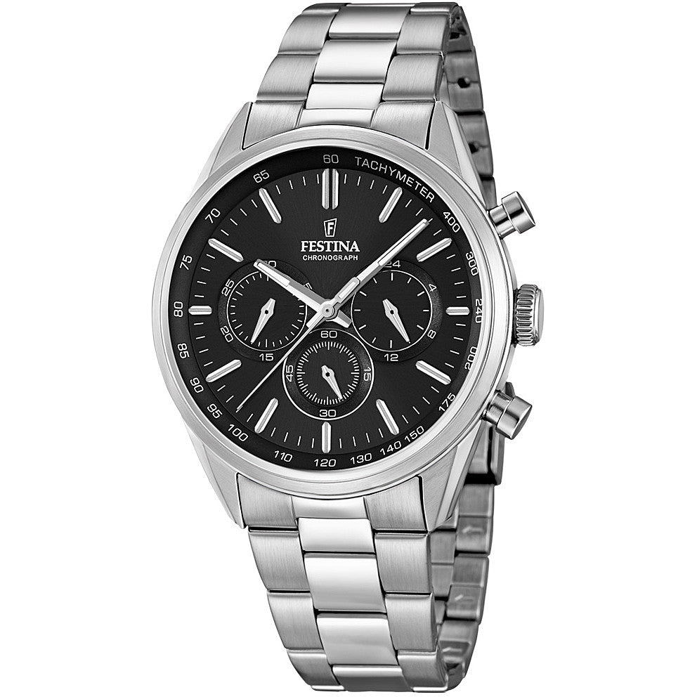 Orologio Uomo Festina Acciaio Quarzo Cronografo Tachimetro Nero F16820/4
