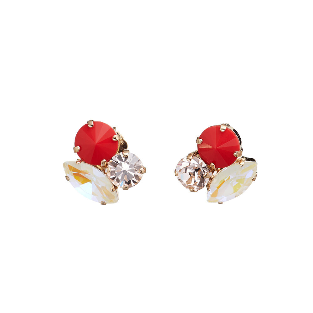Orecchini Donna Ottaviani A Lobo Zirconi Multicolore Bronzo Rosè 500730O